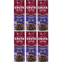 Costa Coffee Signature Blend Dark Roast Whole Coffee Beans, 1Kg (Pack of 6, Total 6000 Grams)