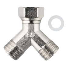 1/2" (DN15) Kupferstecker für Geschirrspülmaschine Waschmaschine Kühlrohranschluss Y-förmiger Splitteranschluss