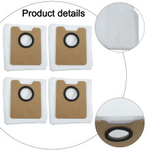 Umfassende Filterlösungen 4-Pack Ersatzstaubbeutel, kompatibel mit TAB Fairy 10 Roboterstaubsaugern