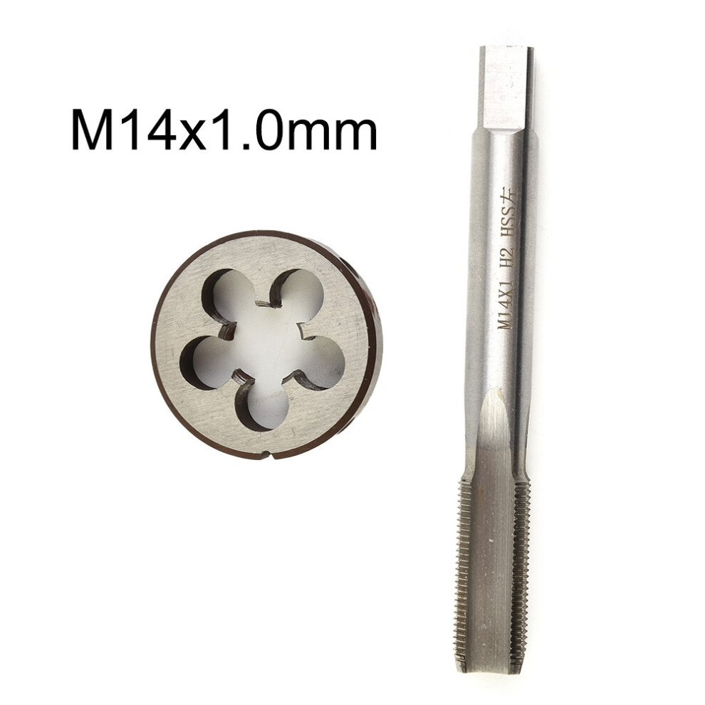 Hss M14x1.0mm Tap & M14x1.0mm Die Metric Thread Left Hand Metalwork Tools M14x1 Tap Round Die Set Power Tool Accessories 6935161486902