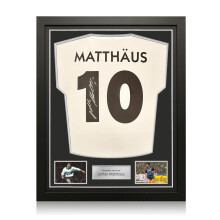 Lothar Matthäus Signed Inter Milan 1990 Away Football Shirt. Standard Frame