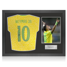 Neymar Signed Brazil 2024 Football Shirt. Icon Frame