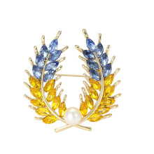 Stijlvolle Crystal Tarwe Oor Broche voor Vrouwen Tarwe Revers-7