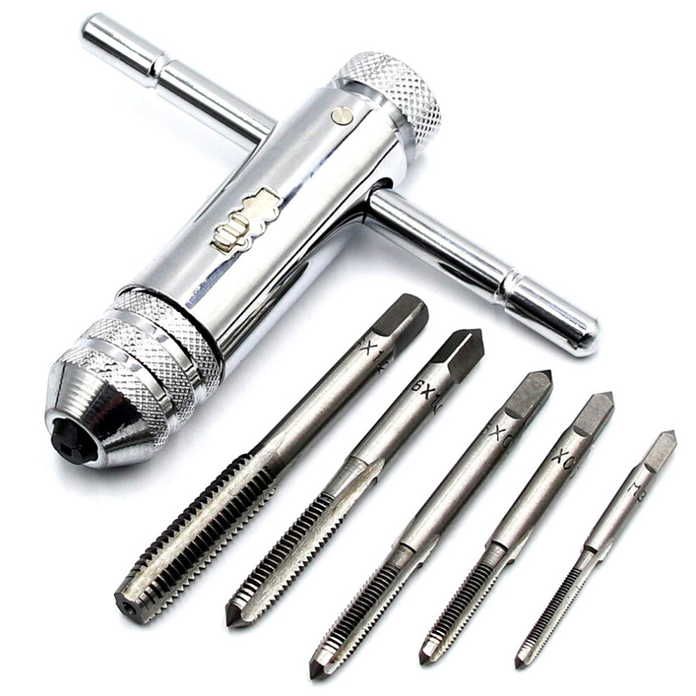 Tap Wrench Set Screw Taps For M3-M8 Adjustable T-Handle For Left Hand Tap Reamers Screw Extractor Hand Tool Set 6935161431032
