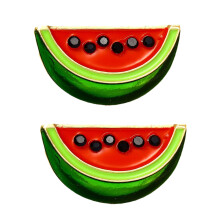 2 Stuks Watermeloen Emaille Pin Fruit Breastpin Accessoire voor