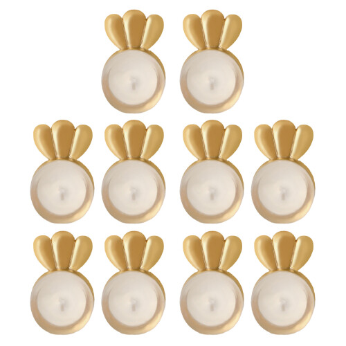 Supports de boucles d'oreilles de remplacement, 10 pièces,-Or