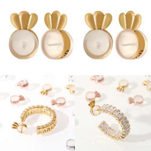 Supports de boucles d'oreilles de remplacement, 10 pièces,-Or 2