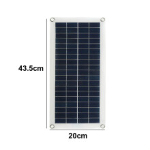 Highly Portable Solar Panel For Outdoor Adventures, Dual Usb Flexible Solar Panel Quick Charge 10W 18V Polycrystalline Silicon Module, Stable Output