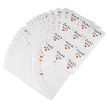 Adesivos de agradecimento com design moderno para embalagens comerciais, adesivos decorativos transparentes para lacre, adesivo permanente, fáceis