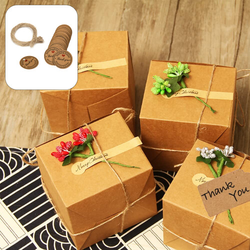 Etiquetas para conservas "Feitas com carinho", elegantes, de 3 cm (1,2 polegadas), para escrever, pacote com 100 unidades, ideais para potes, 1