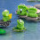 Figurines miniatures de grenouille en chœur à grande bouche, 5 4
