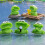 Figurines miniatures de grenouille en chœur à grande bouche, 5 6
