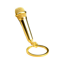 Tragbarer Mikrofon-Schlüsselanhänger, einzigartiges-Gold