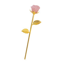 Stone Carving Rose Beautiful Rose Ornament Stone-pink quartz
