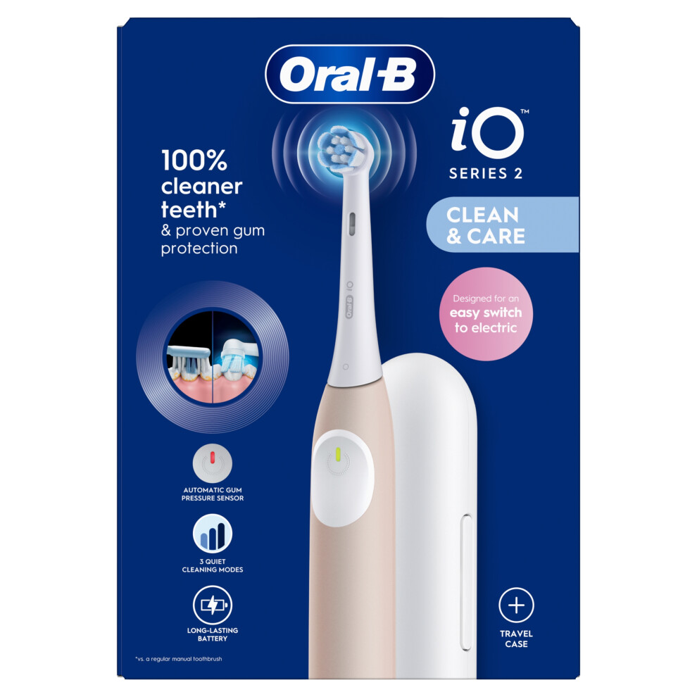 Oral-B Io 2 Calm Electric Toothbrush + Travel Case Pink