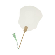 Hand Fan Blank Rice Paper Fan Wedding Fan Pocket-white crown