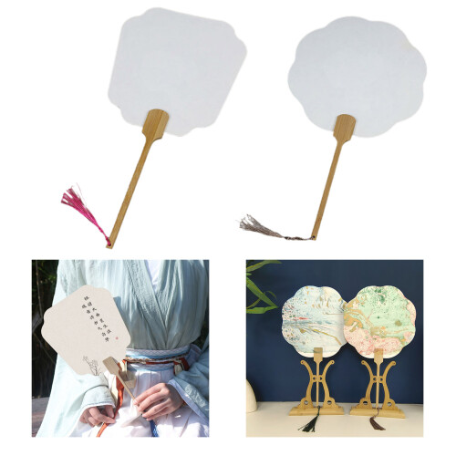 Handventilator Blanco rijstpapierventilator-witte appel 2