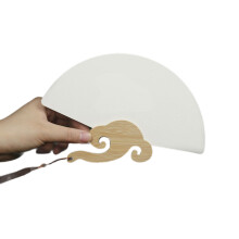 Chinese rijstpapierventilator met kwastjes ronde-mini-waaiervorm