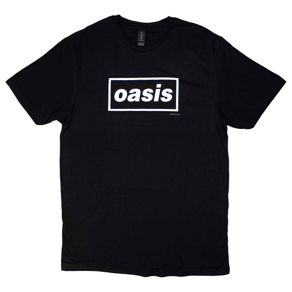 Oasis T Shirt Decca Logo New Official Mens Black