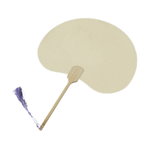 Artist Rice Paper Fan Round Fan Brush Pen-antique ganoderma