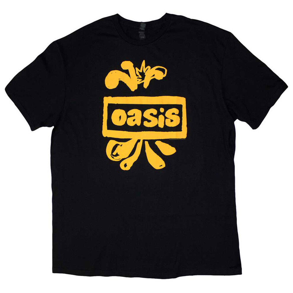 Oasis (Xl, ) T Shirt Drawn Band Logo Definitely Maybe New Official Mens Black