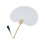 Blank Rice Paper Fan Round Fan Paper Hand Fan-white ganoderma 1