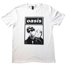 (M, White) Oasis Noel And Liam Boxed Photo T Shirt