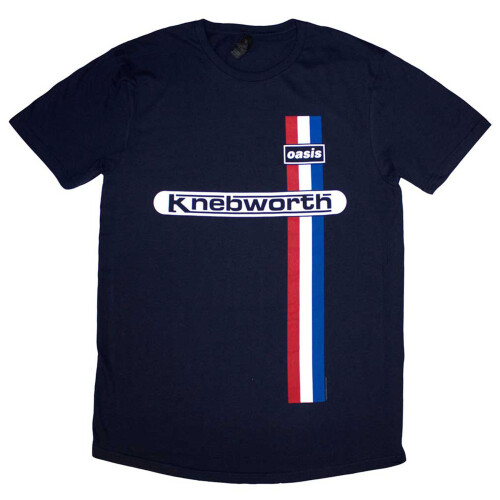 Oasis (S, Navy) Oasis Knebworth Vertical Stripe T Shirt