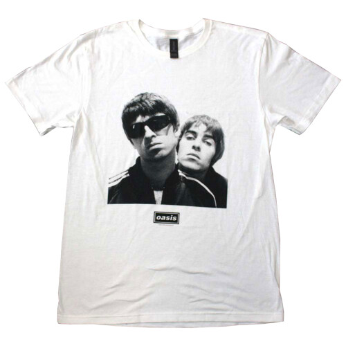 Oasis (S, White) Oasis Noel And Liam Square Photo T Shirt