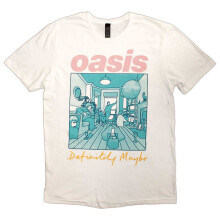 (XL, White) Oasis Definitely Maybe Illustration Colour T Shirt