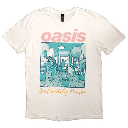 Oasis (S, White) Oasis Definitely Maybe Illustration Colour T Shirt