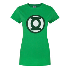 (Large) DC Comics Short Sleeved T-Shirt (Womens Green)