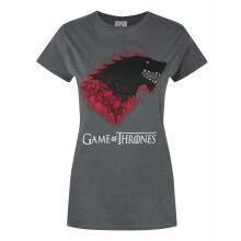 (Large) Game of Thrones Short Sleeved T-Shirt (Womens Grey)