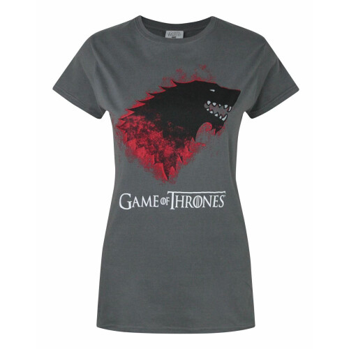 Game of Thrones (Medium) Game of Thrones Short Sleeved T-Shirt (Womens Grey)