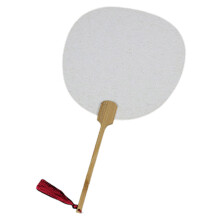 Blank Rice Paper Fan Round Fan Paper Hand Fan-Ma Xuan Apple