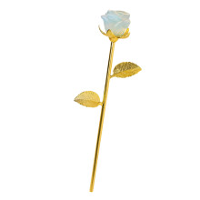 Pierre sculptée Rose Base dorée Rose ornement sculpture-albumine