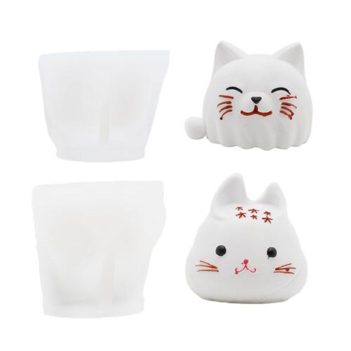 Handgefertigte Katzen-Silikonform, flexible-Katze 1 1