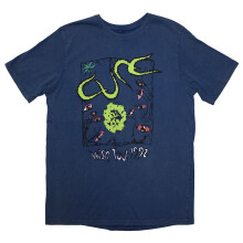 (XL, Blue) The Cure Wish Tour 92 Stone Wash T Shirt