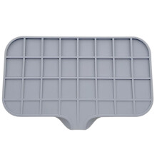 Soap Box Silicone Double Size Toilet Drain Rack Easily-Gray L
