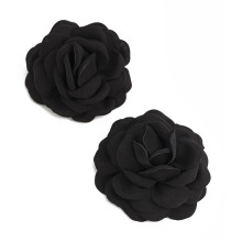 Bloemen charme ketting/oorbellen voor-Zwarte oorbellen