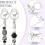 Unleash Creativity with 12 Pcs Alloy Keychain Making Set-Silver 3