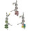 Porte-clés pendentif trèfle à quatre feuilles, accessoire-Vert 3