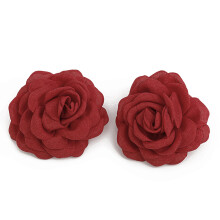 Eleganter Blumen-Charm-Schmuck,-Rote Ohrringe