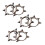 Boucles d'oreilles à rivets élégantes en acier-six pointes 1 1
