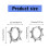 Trendy Rivet Ear Studs Adornment Personalized-six spikes 1 4