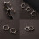 Boucles d'oreilles à rivets élégantes en acier-six pointes 1 7
