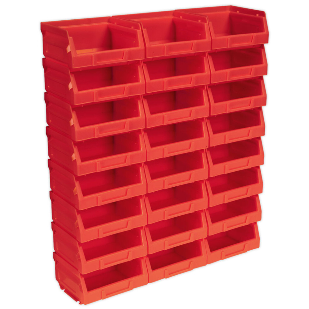 Plastic Storage Bin 105 x 85 x 55mm - Red Pack of 24