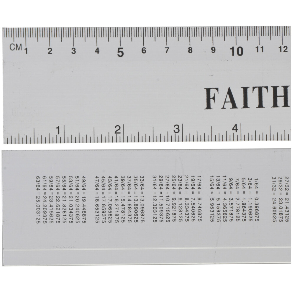 Faithfull Fairule300 Aluminium Rule 300Mm / 12In