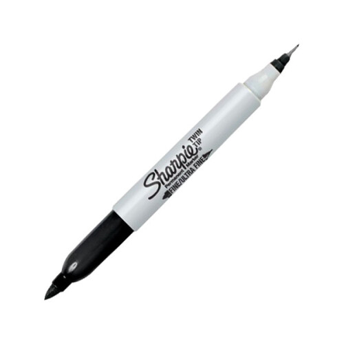 Sharpie Sharpie Twin Tip Permanent Marker - Black