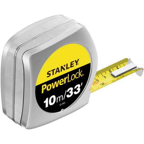 STANLEY Stanley 0-33-443 Powerlock Tape 10m/33ft (Width 25mm)